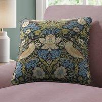 William Morris At Home Strawberry Thief Made To Order Cushion Cover Blue/Green