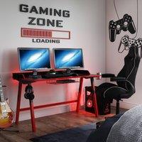 Fuego Gaming Desk and Silverstone Chair Bundle