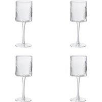 Set of 4 Linear Wine Glasses