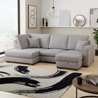 Carson Soft Texture Left Hand Facing U-Shaped Sofa with Detachable Footstool