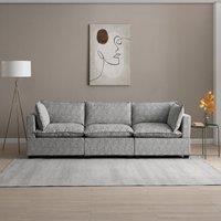 Moda 3 Seater Modular Sofa, Light Grey Boucle Light Grey