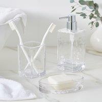 Glam Glass Bathroom Accessories Set