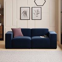 Modular Cruz Luxe Navy Velvet 2 Seater Sofa Velvet Luxe Navy