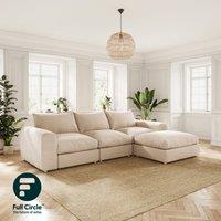 Full Circle Austin Natural Tonal Weave Right Hand Facing Corner Chaise