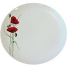Poppy Porcelain Side Plate Red / White
