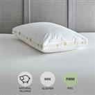Duck Feather Firm-Support Walled Pillow White
