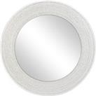 Sparkle Round Wall Mirror, 50cm Silver