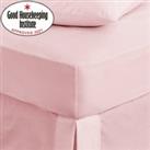 Non Iron Plain Fitted Sheet Dusty Pink