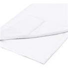 Dorma 500 Thread Count 100% Cotton Sateen Plain Flat Sheet White