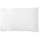 Dorma 500 Thread Count 100% Cotton Sateen Plain Cuffed Pillowcase White