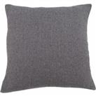 Barkweave Square Cushion Charcoal