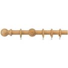 Universal Wooden Curtain Pole Dia. 35mm Natural