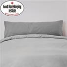 Non Iron Plain Dye Slate Large Bolster Pillowcase Slate (Grey)