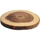 T&G Acacia Wood Round Board Brown