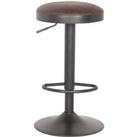 Terni Adjustable Height Bar Stool, Faux Leather Antique (Brown)