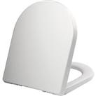 Thermoplast White Soft Close D Shape Toilet Seat White