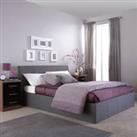 Ascot Upholstered Ottoman Bed Grey