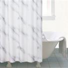 Marble Shower Curtain Black & White