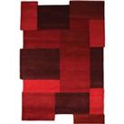 Abstract Collage Rug Red