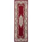 Lotus Premium Aubusson Runner Red, Green and Pink