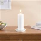 Essentials White Pillar Candle, 7cm x 20cm White