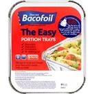 6 Bacofoil Easy Portion Recyclable Foil Trays Silver