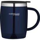 ThermoCafe 450ml Blue Translucent Desk Mug Blue/Silver