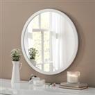 Yearn Classic Round Wall Mirror, White White