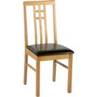Vienna Dining Chair, Faux Leather Brown