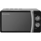 Russell Hobbs Colours 700W 17L Jet Black Manual Microwave Black