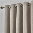Tyla Natural Blackout Eyelet Curtains Brown