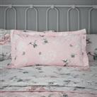 Heavenly Hummingbird Blush Oxford Pillowcase Pink/Grey/White