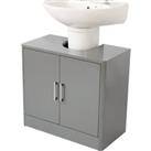 Sicily Grey Bathroom Vanity Unit Grey