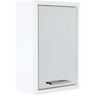 Sicily White Single-Door Mirror Cabinet White