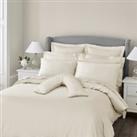 Dorma 300 Thread Count 100% Cotton Sateen Plain V-Shaped Pillowcase Beige