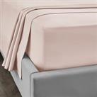 Dorma 300 Thread Count 100% Cotton Sateen Plain Fitted Sheet Pink