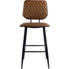 Austin Counter Height Bar Stool, Faux Leather Brown