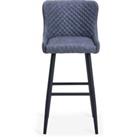 Montreal Counter Height Bar Stool, Faux Leather Grey