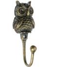 Owl Hooks Antique Brass