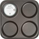 Dunelm 4 Cup Yorkshire Pudding Tray Pewter (Grey)