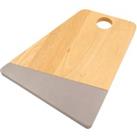 Dipped Grey Wood Chopping Board Grey and Brown
