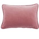 Clara Cotton Velvet Rectangle Cushion Dusky Pink