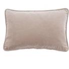 Clara Cotton Velvet Rectangle Cushion Beige