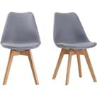 Vichy Set of 2 Dining Chairs Grey
