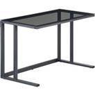Air Smoked Glass Desk Clear
