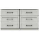 Ethan Wide 6 Drawer Chest White