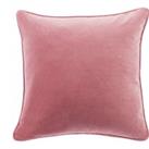 Clara Cotton Velvet Square Cushion Dusky Pink