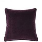Clara Cotton Velvet Square Cushion Purple