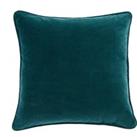 Clara Cotton Velvet Square Cushion Blue