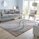 Mirage Rug Grey and Pink